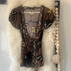 BCBG MaxAzria V-Neck Blouse, Size M